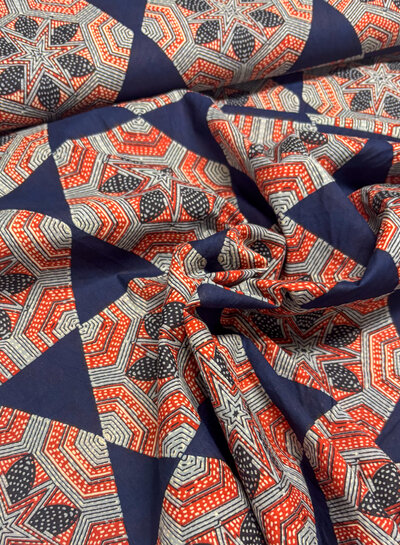 Madeline batik katoen voile - fortune