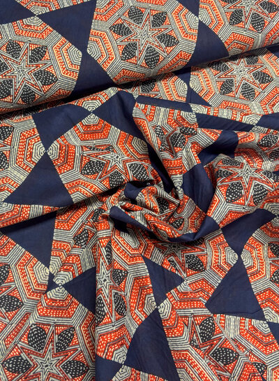 Madeline batik katoen voile - fortune