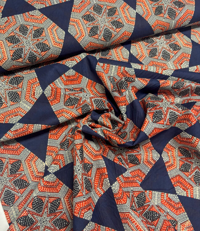 Madeline batik katoen voile - fortune
