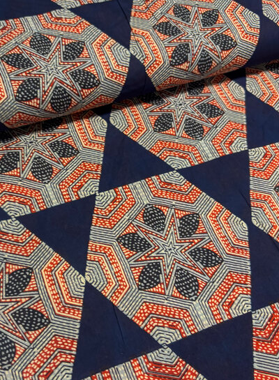 Madeline batik katoen voile - fortune