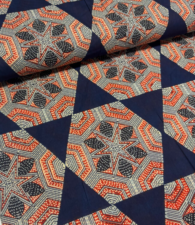 Madeline batik katoen voile - fortune