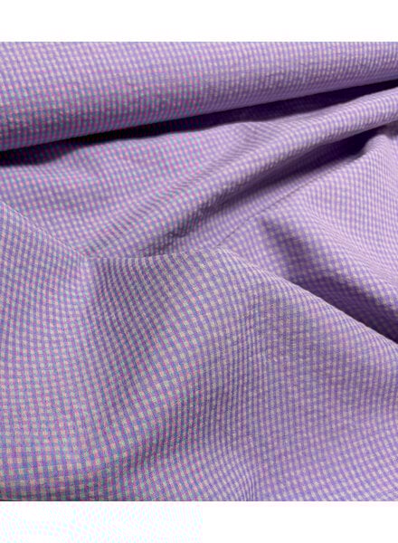 MINI gingham check blue/salmon pink - seersucker