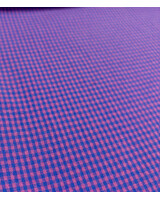 MINI vichy check cobalt blue and fuchsia - seersucker