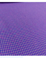 MINI vichy ruitjes kobaltblauw en fuchsia - seersucker