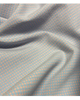 MINI gingham check light blue and salmon pink - seersucker