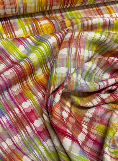 Madeline red screens - viscose linen mix