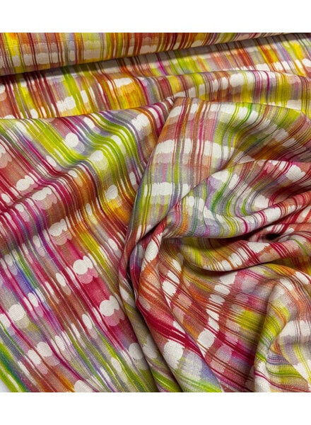 Madeline red screens - viscose linen mix