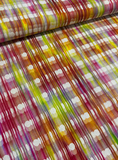 Madeline red screens - viscose linnen mix