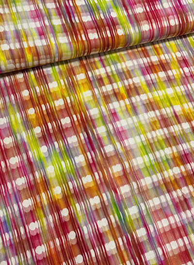 Madeline red screens - viscose linnen mix