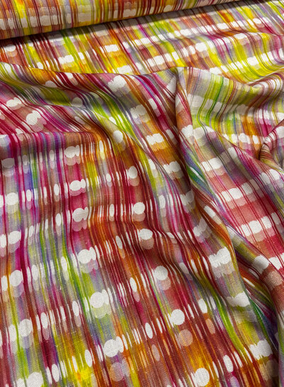 Madeline red screens - viscose linnen mix