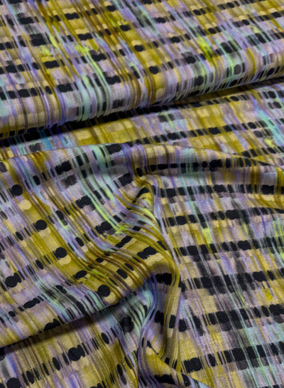 Madeline blue screens - viscose linen mix