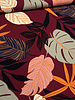 bordeaux leaves - geweven viscose