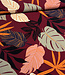 bordeaux leaves - geweven viscose