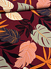 bordeaux leaves - geweven viscose