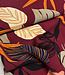 bordeaux leaves - geweven viscose