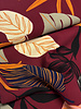 bordeaux leaves - woven viscose