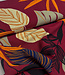 bordeaux leaves - geweven viscose