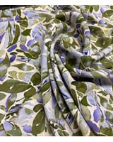 groen en paarse jungle - prachtige viscose poplin