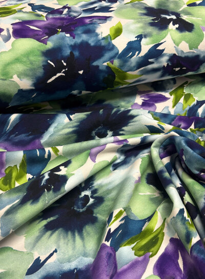 Watercolor painted - beautiful French terry