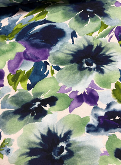 Watercolor painted - beautiful French terry