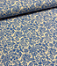 aqua blauwe bloemen - tetra double gauze