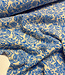 aqua blauwe bloemen - tetra double gauze