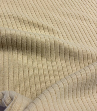 beige soft knitted ribbed - viscose blend