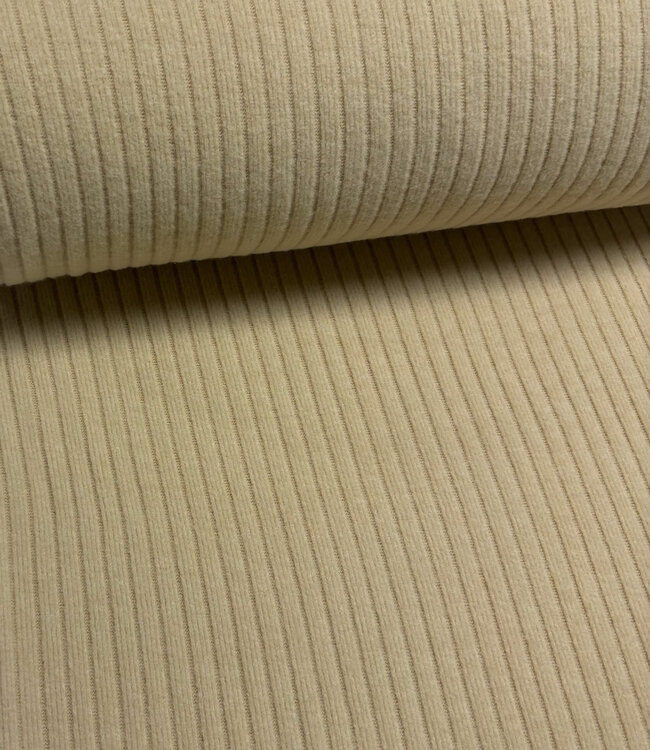 beige zachte gebreide ribbels - viscose blend