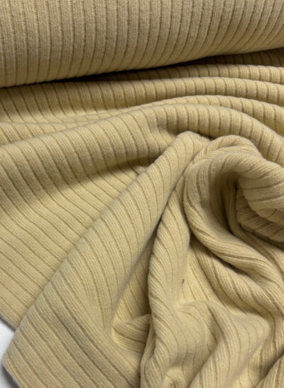 beige soft knitted ribbed - viscose blend