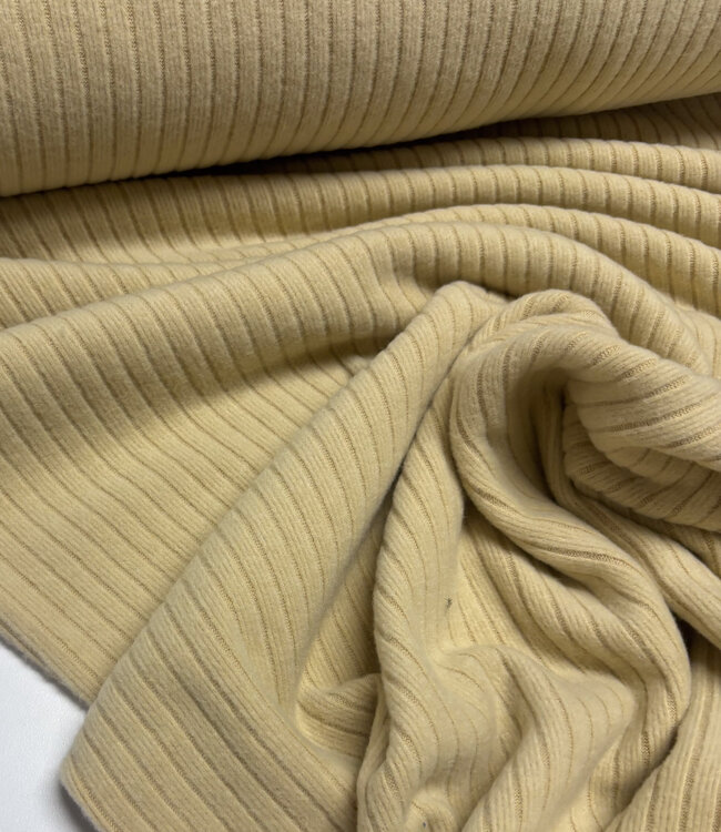 beige zachte gebreide ribbels - viscose blend