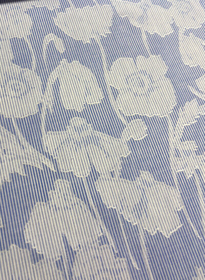 blue striped with woven motif - soft cotton