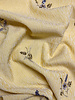 geel gestreept met geborduurde pailletten - viscose mix