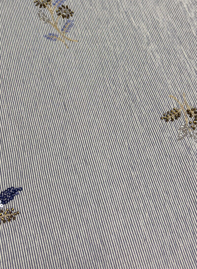 blue striped with embroidered sequins - viscose mix