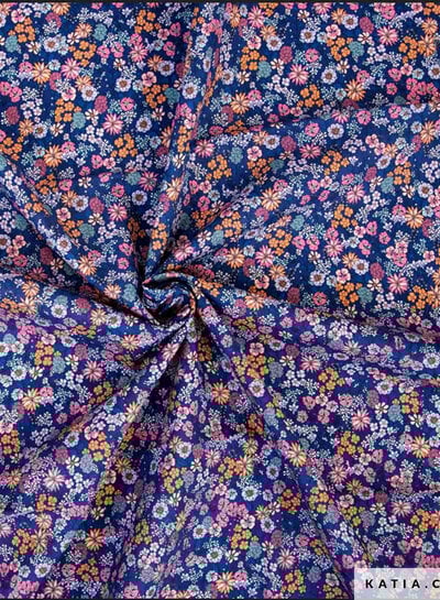 Katia fabrics Ecuadorian Flowers - poplin cotton