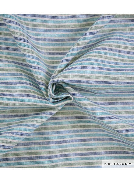 Katia fabrics blue stripes slim nautical - recycled canvas