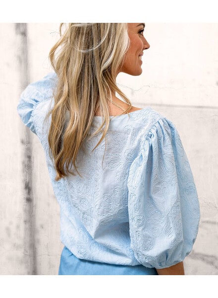 light blue - tone-on-tone - embroidery cotton