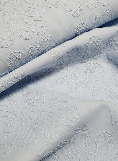 light blue - tone-on-tone - embroidery cotton