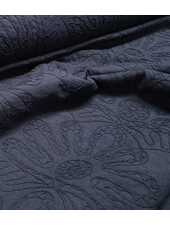 navy blue - tone on tone - embroidery cotton