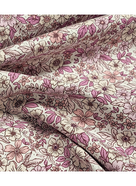 roze bloemetjes  - prachtig katoentje