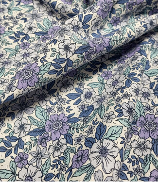 blue flowers - beautiful cotton