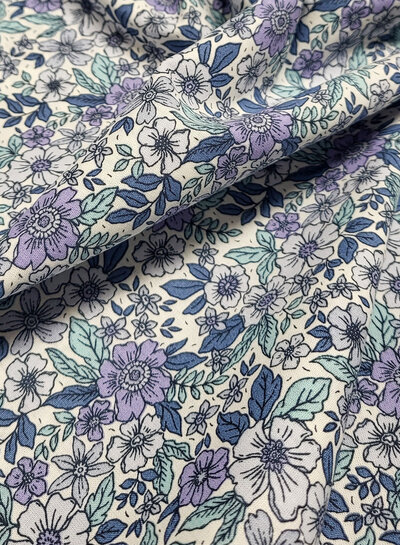 blue flowers - beautiful cotton