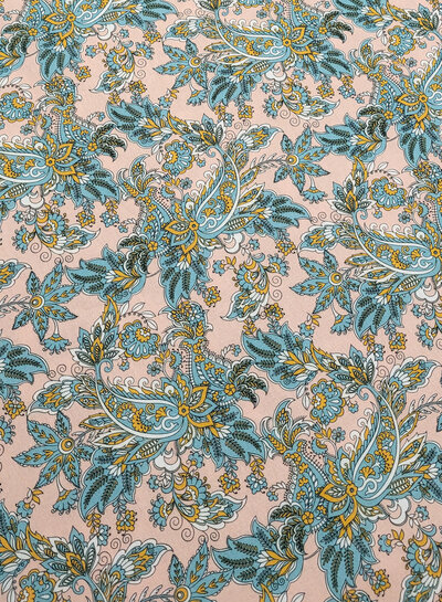 paisly print - salmon pink beautiful cotton