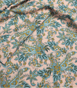 paisly print - salmon pink beautiful cotton