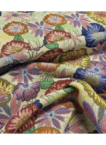 Katia fabrics flowers ethnic jacquard
