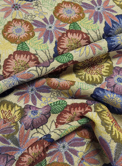 Katia fabrics flowers ethnic jacquard