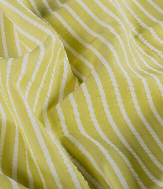 yellow vertical stripes - seersucker