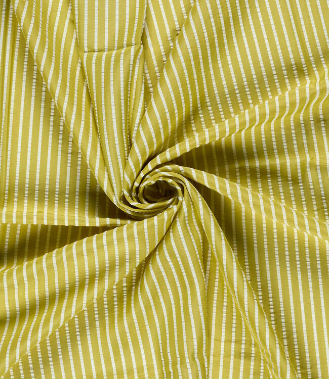 geel verticale strepen - seersucker