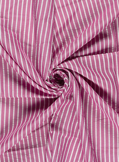 roze verticale strepen - seersucker