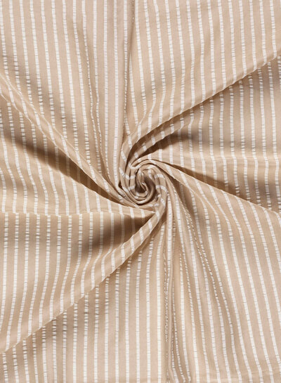 beige verticale strepen - seersucker