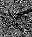 zwart wit leaves - linnen viscose